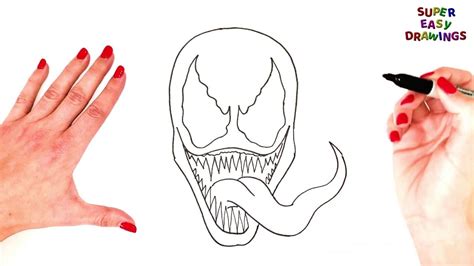 How To Draw Venom Step By Step Venom Drawing Easy Super Easy