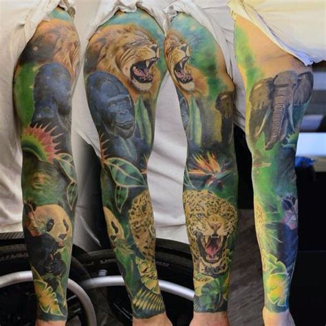 Jungle Sleeve Tattoo Designs Ideas And Meaning Tattoos