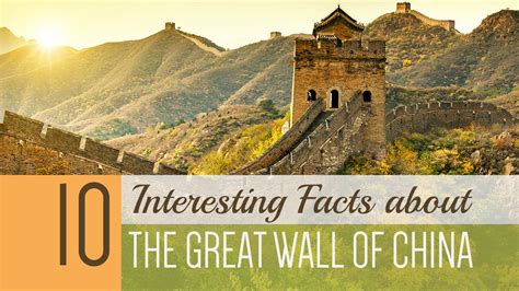 10 Interesting Facts About The Great Wall Of China Youtube