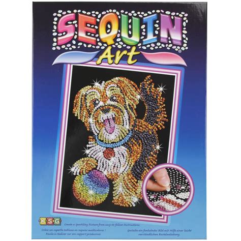 Sequin Art Puppy Sequin Art Craft And Hobbies From Crafty Arts Uk