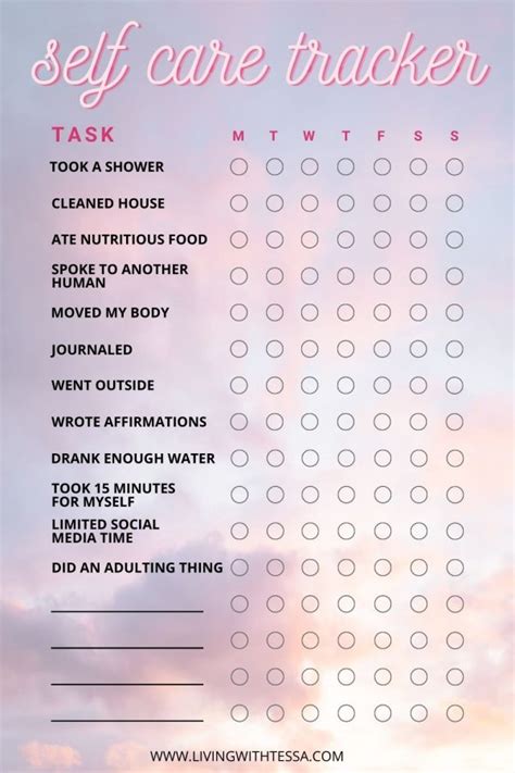 Ultimate Self Care For Beginners Checklist Habit Tracker