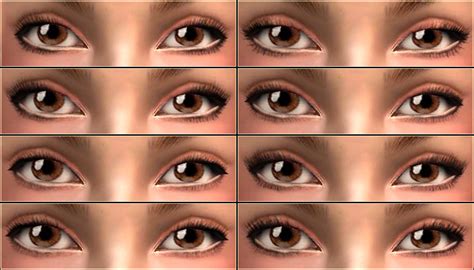 Mod The Sims All About Eyes Set Of 8 Natural Short