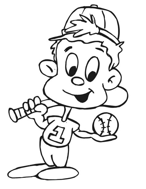Baseball Boy Coloring Page Download Print Or Color Online For Free
