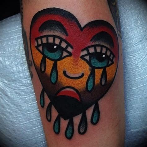 10 Timeless Crying Heart Tattoos Tattoodo