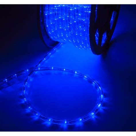 Walcut 50ft 2 Wire Led Rope Lights Blue Lights With Clear Pvc Jacket