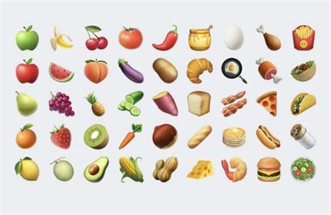 Nos Aliments Préférés Au Menu Des Emojis Food Powa