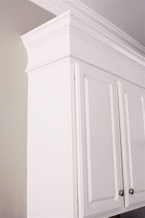 Just follow the picture for perfect crown molding cuts. The Yellow Cape Cod: Making Cabinets Taller {Builder ...