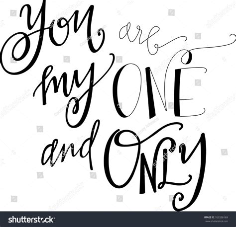 You My One Only Stock Vector 163336169 Shutterstock