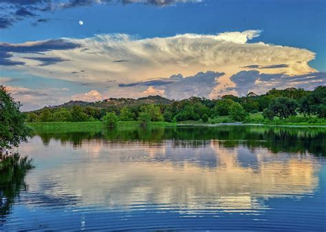 Moonrise Reflections Over The Lake Photograph By Lynn Bauer Fine Art