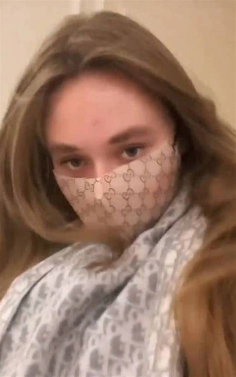 vladimir putin s secret daughter luiza 17 dons a gucci facemask daily mail online