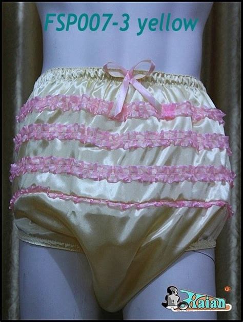 Adult Sissy Satin Frilly Incontinence Diaper Cover Purplefsp007 3 S