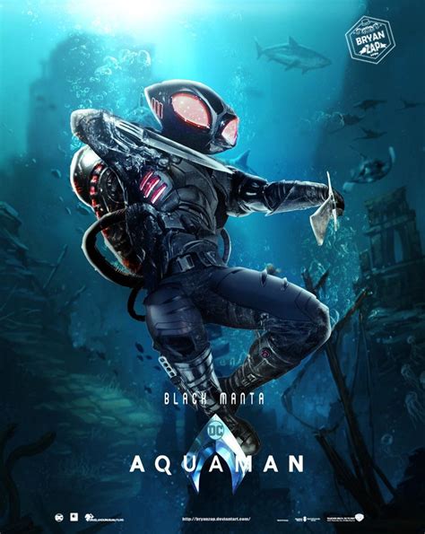 Aquaman Black Manta Poster By Bryanzap On