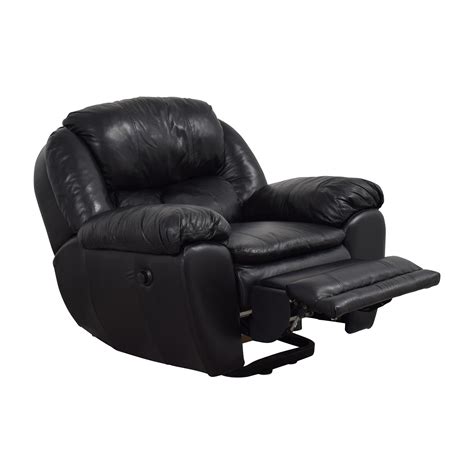 Recliner rocking chair wing back armchair fireside corner relax sofa upholstered. 87% OFF - Berkline Berkline Black Leather Rocking Recliner ...