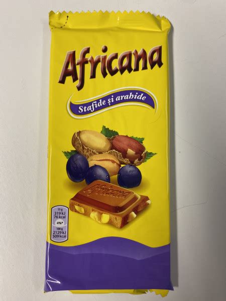 Africana Ciocolata Stafide Arahide 90g