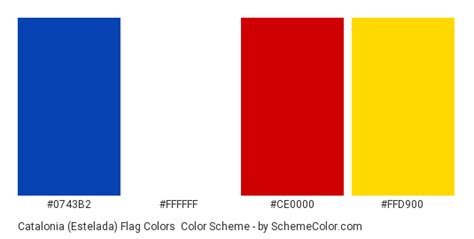 Catalonia Estelada Flag Colors Color Scheme Flags