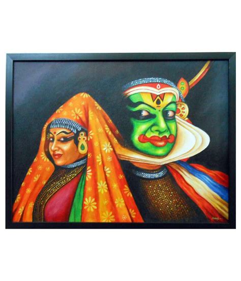 Muses Creations Acrylic Kathakali Folk Art Painting Buy