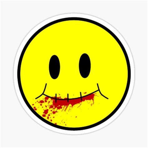 Sinister Smiley Face Sticker By Blxeach Redbubble