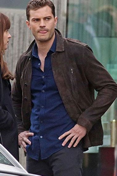 Christian Grey Fifty Shades Darker Jamie Dornan Brown Jacket