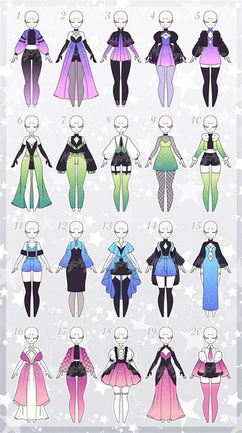 Outfit Adoptable Batch 156 Closed By Minty Mango On Deviantart