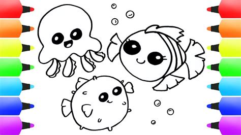 You can use this photograph for please share puffer fish coloring pages with twitter or other social media, if you curiosity with this backgrounds. How to Draw Cute Fish, PUFFER FISH, Crab and Sea Animals ...