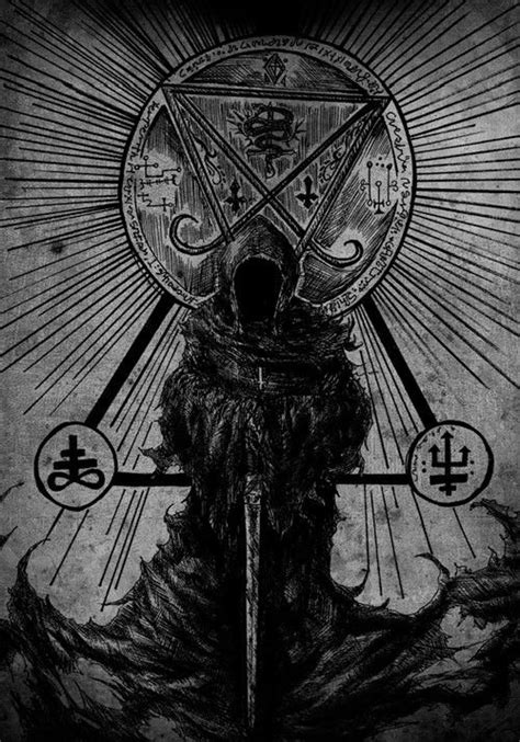 Hail 666 Satan Okkulte Kunst Satanische Kunst Dunkle Kunst