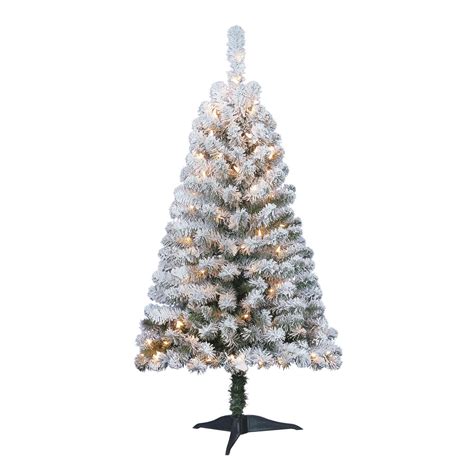 Holiday Time 4 Greenfield Flocked Pine Christmas Tree