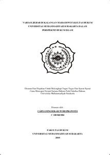 Galangan (kapal, perahu, dan sebagainya). VARIASI JILBAB DI KALANGAN MAHASISWI FAKULTAS HUKUM ...