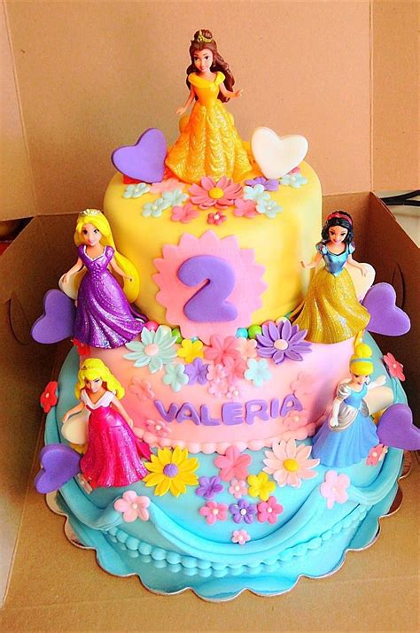Disney Princess Birthday Cakes Valerias Disney Princess Cake Icing Sugar Dust Princess