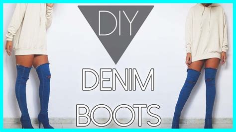 Diy Denim Boots Diy Botas De Mahon Nixhy1 Youtube
