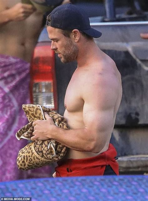 Chris Hemsworth Flaunts His Muscles During Homeschool Surf Session In