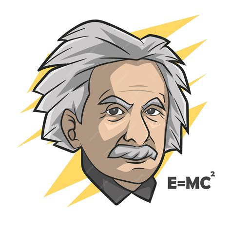Premium Vector Cartoon Portrait Of Albert Einstein Vector Illustration