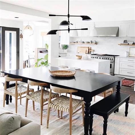 The wooden dining chairs are stylish seating choices for a living room, craft room, or home office. Pin by Whitney Sangiacomo on HOME // Dining | Black dining ...