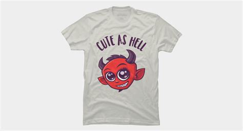 Cute As Hell Devil With Dark Text From Design By Humans Day Of The Shirt