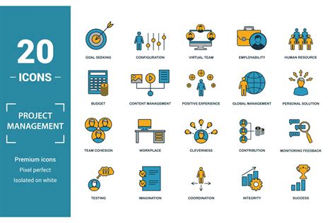 Project Management Icon Vector Set In Svg Png  Eps 488160