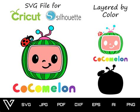 Cocomelon Layered Svg Vector Cricut Cut File Silhouette Etsy