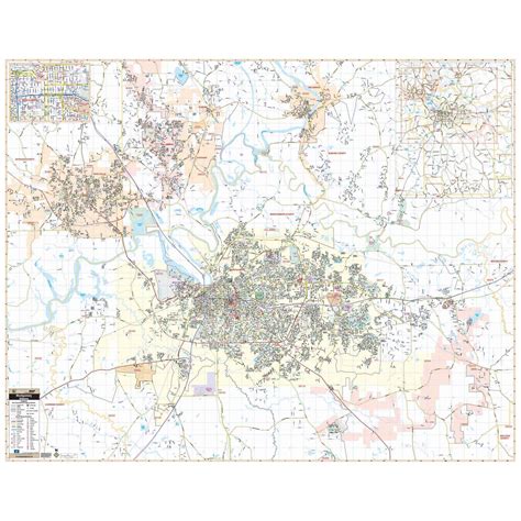 Montgomery Al Wall Map Shop City And County Maps