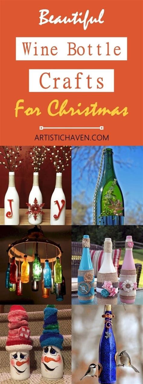 43 Beautiful Wine Bottle Crafts For Christmas Artistic Haven Bottle