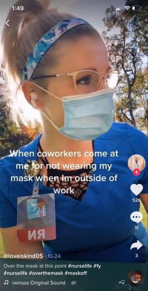 nurse placed on leave after posting tiktok video bragging that she doesn t wear a mask or follow