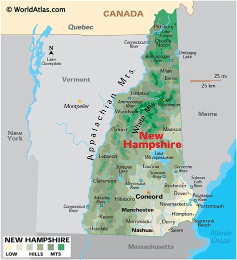 New Hampshire Maps And Facts World Atlas