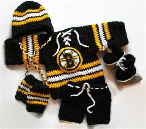Boston Bruins Baby Hockey Cute Baby Boy Clothes Hockey Pants Crochet