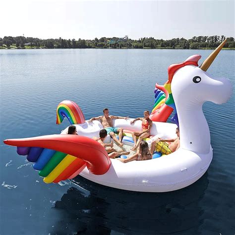 Wholesale Extra Large Giant 6 Person Party Bird Inflatable Peacock Unicorn Flamingo Pool Float
