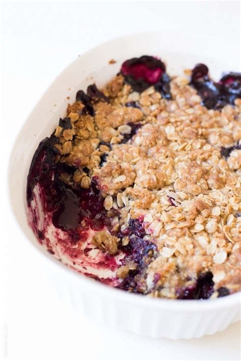 Triple Berry Crumble Made With Frozen Fruit So You Can Enjoy This