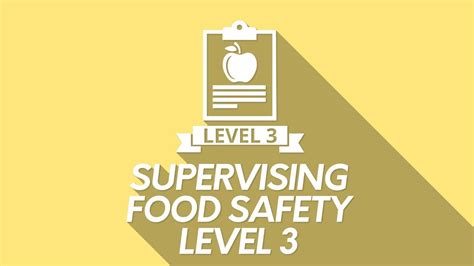 Supervising Food Safety Level 3 Youtube