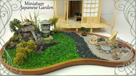 Miniature Japanese Inspired Garden W Working Lantern Tutorial