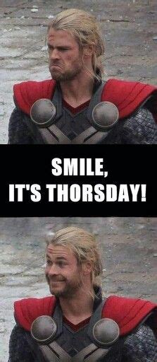 Smile Its Thorsday Chris Hemsworth Marvel Movies Thor