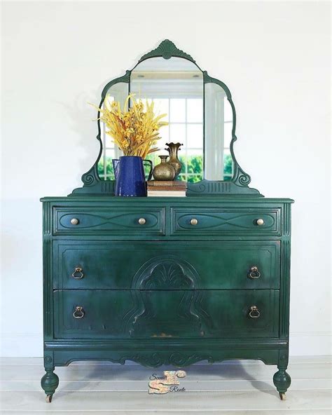 Annie Sloan Amsterdam Green Painted Furniture