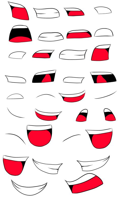 Anime Mouths Template By Santirevecolepe On Deviantart