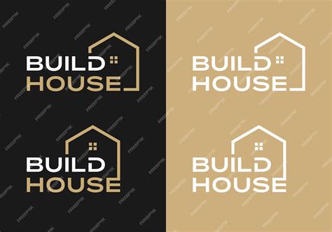 Premium Vector Creative Word Mark For Build House Logo Design