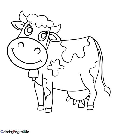 Cow Coloring Template