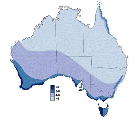 A Map Showing The Average Temperature In Australia From 1950 To 2013